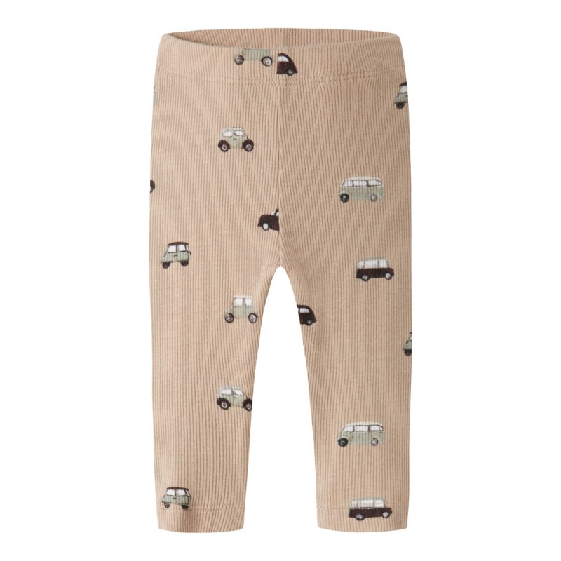NAME IT BABY dreng - Ottoman leggings - Sesame