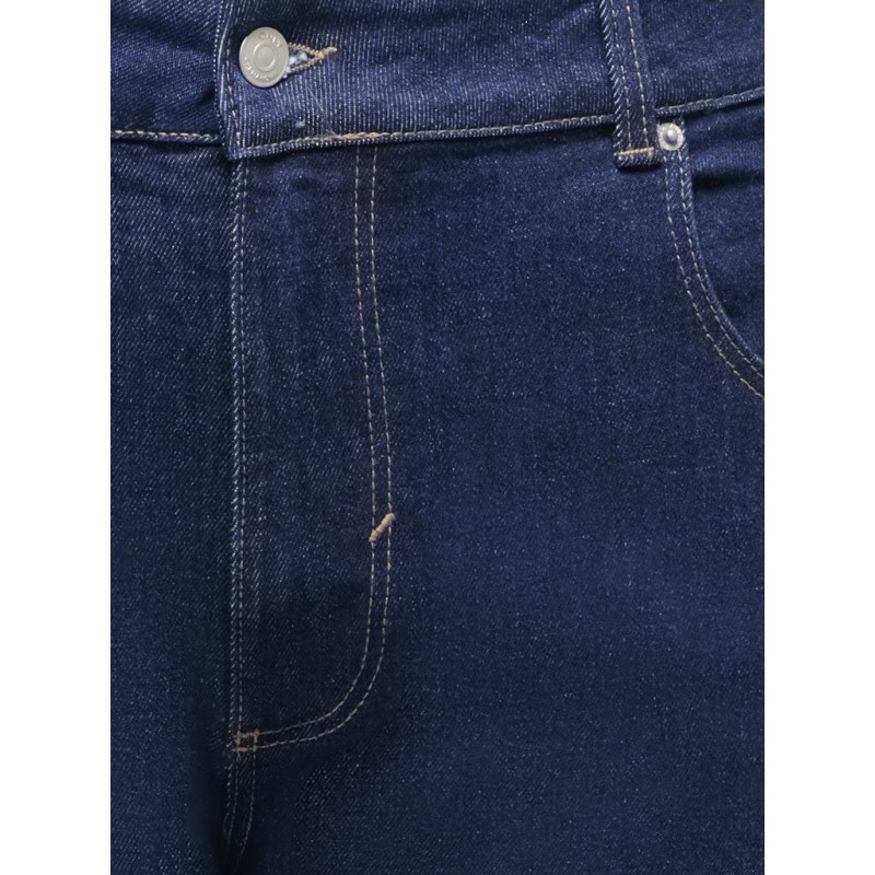 ONLY CARMAKOMA Juicy højtaljet brede jeans - Dark Blue Denim