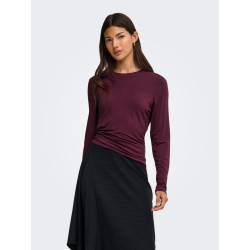 ONLY Bamboo langærmet bluse - Fig