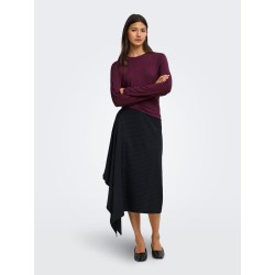 ONLY Bamboo langærmet bluse - Fig