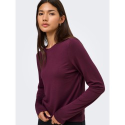 ONLY Bamboo langærmet bluse - Fig