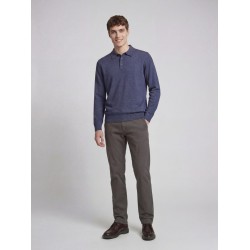 JACK & JONES Callum strik polo - Vintage Indigo
