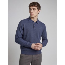 JACK & JONES Callum strik polo - Vintage Indigo