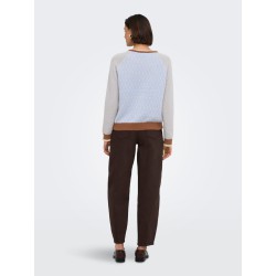 JDY Bryn life langæmret pullover - Crème Brûlée / TOFFEE