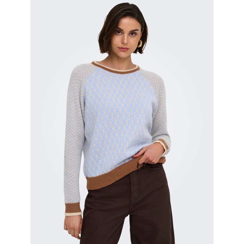 JDY Bryn life langæmret pullover - Crème Brûlée / TOFFEE