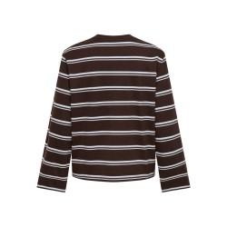 ONLY Freja langærmet bluse - Coffee Bean / BALLAD BLUE