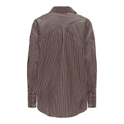 ONLY Oregon Assy skjorte - Coffee Bean / CLOUD DANCER / TAUPE GRAY