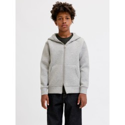 JACK & JONES JUNIOR Legacy sweat scuba hoodie - Light Grey Melange