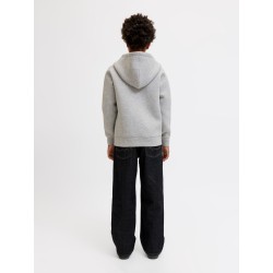 JACK & JONES JUNIOR Legacy sweat scuba hoodie - Light Grey Melange