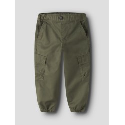 NAME IT MINI Ben barrel twill bukser - Olive Night