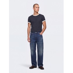 ONLY & SONS Willo T-shirt - Dark Navy / Antique white