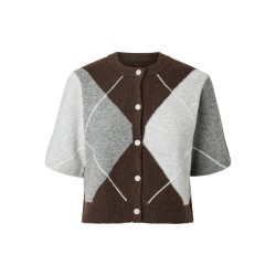 PIECES Sally strik cardigan - Hot Fudge / GREY / BIRCH