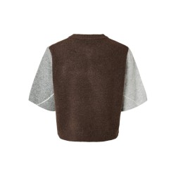 PIECES Sally strik cardigan - Hot Fudge / GREY / BIRCH