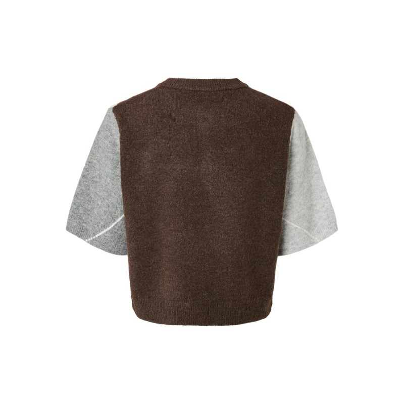 PIECES Sally strik cardigan - Hot Fudge / GREY / BIRCH