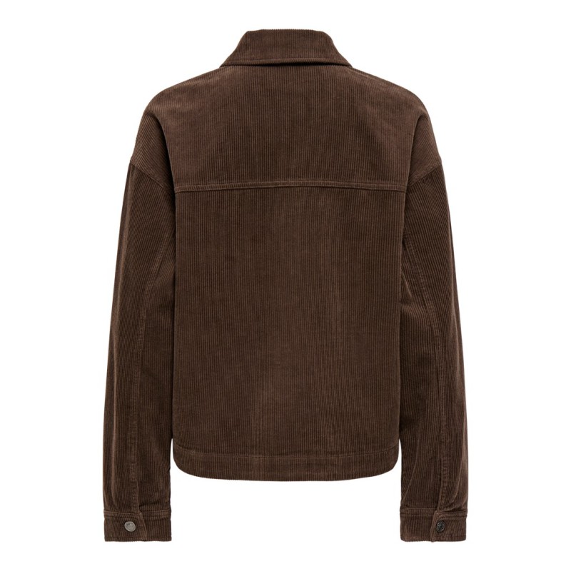 ONLY Kana Corduroy langærmet jakke - Chocolate Martini