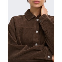 ONLY Kana Corduroy langærmet jakke - Chocolate Martini