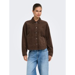 ONLY Kana Corduroy langærmet jakke - Chocolate Martini