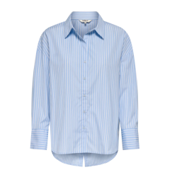 ONLY Oregon Alva langærmet skjorte - Soft Chambray / BRIGHT WHITE