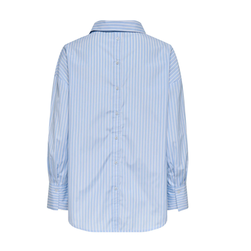 ONLY Oregon Alva langærmet skjorte - Soft Chambray / BRIGHT WHITE