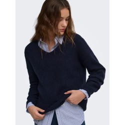 ONLY Camilla langærmet strik pullover - Night Sky
