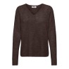 ONLY Camilla langærmet strik pullover - Coffee Bean / MELANGE
