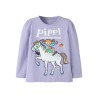 NAME IT MINI Anna langærmet Pippi bluse - Heirloom Lilac