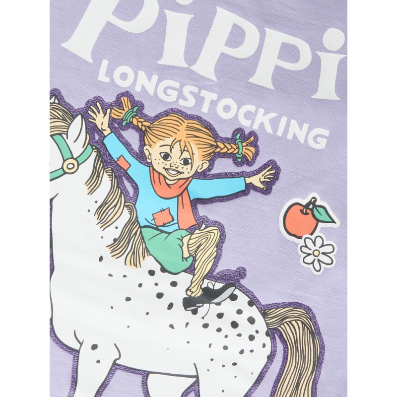 NAME IT MINI Anna langærmet Pippi bluse - Heirloom Lilac