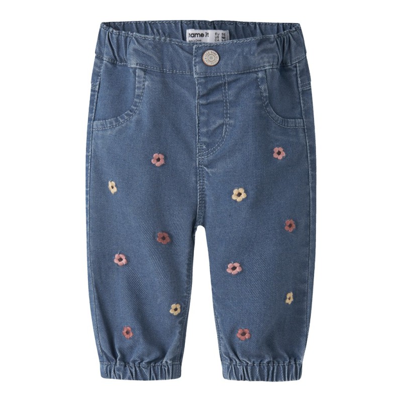 NAME IT BABY Rose broderede jeans 5321 - Soft Denim / EMB
