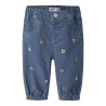 NAME IT BABY Rose broderede jeans 5321 - Soft Denim / EMB