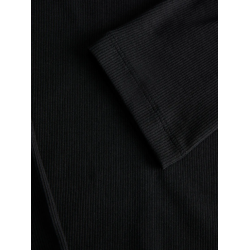 JJXX Fifi 3/4 ærme rib V-hals bluse - Sort