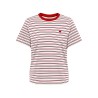 JDY Pisa stribet langærmet top - Cloud Dancer /RACING RED antal