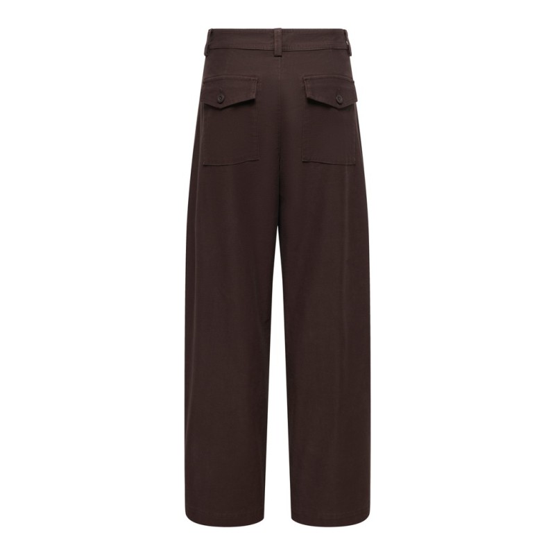 ONLY Clair mellemtalje barrel fit bukser - Black Coffee