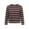 ONLY CARMAKOMA Freja brede langærmet T-shirt - Coffee Bean/ Ballad Blue