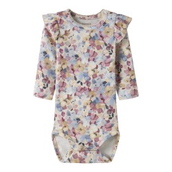NAME IT BABY Nadena langærmet body - Peyote Melange / LILAS