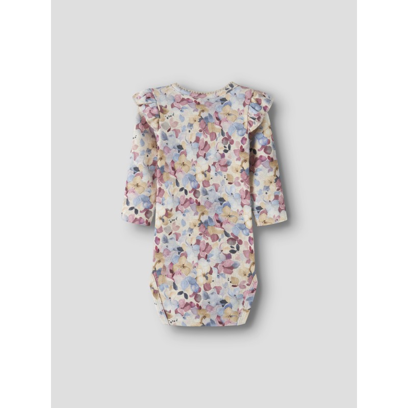 NAME IT BABY Nadena langærmet body - Peyote Melange / LILAS