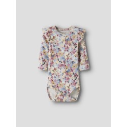 NAME IT BABY Nadena langærmet body - Peyote Melange / LILAS