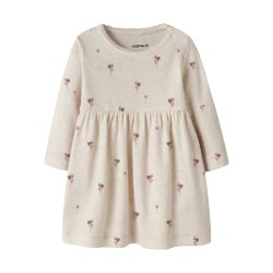 NAME IT BABY Nabila langærmet kjole - Peyote Melange