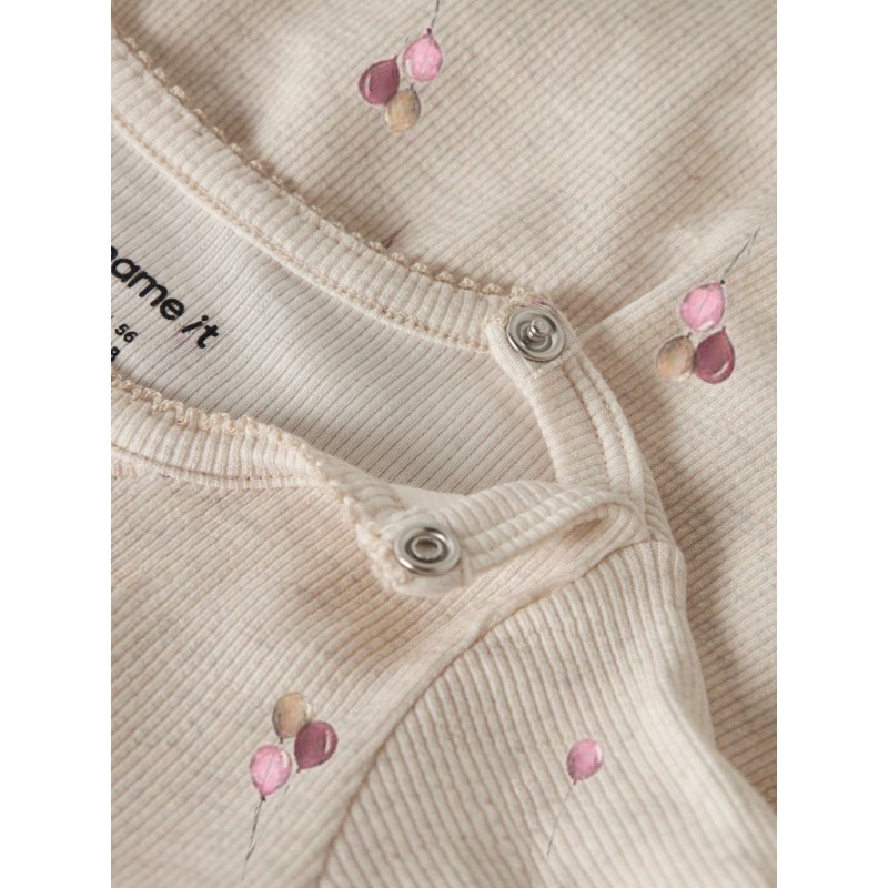 NAME IT BABY Nabila langærmet kjole - Peyote Melange