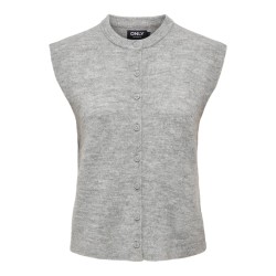 ONLY Simoni strikvest - Medium Grey Melange