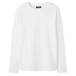 NAME IT KIDS Nevollo langærmet bluse - Bright White