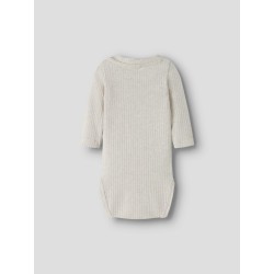 NAME IT BABY Olander langærmet body - Peyote Melange