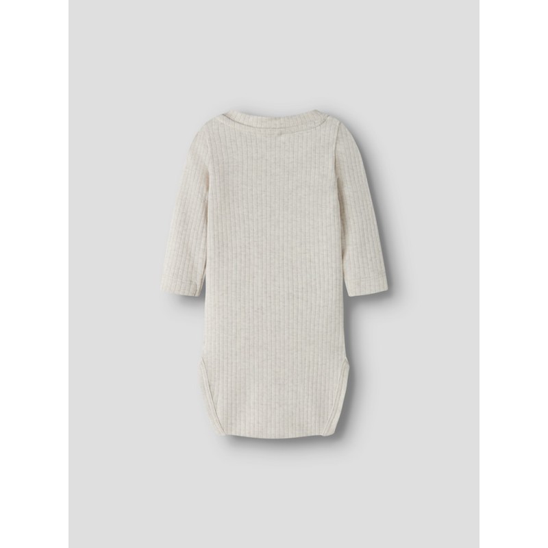 NAME IT BABY Olander langærmet body - Peyote Melange