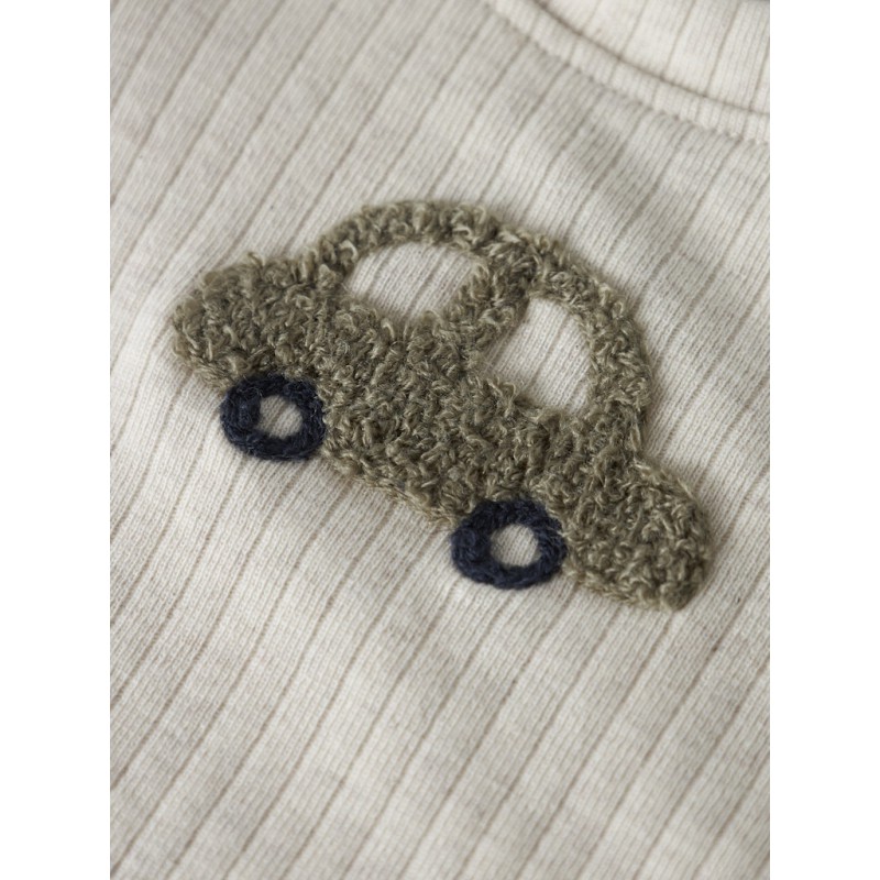 NAME IT BABY Olander langærmet body - Peyote Melange