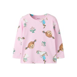 NAME IT MINI Soca Pippi langærmet bluse - Pirouette