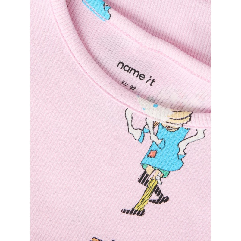 NAME IT MINI Soca Pippi langærmet bluse - Pirouette