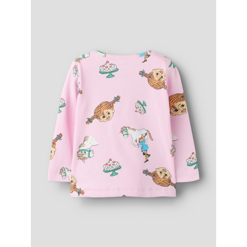 NAME IT MINI Soca Pippi langærmet bluse - Pirouette