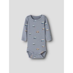 NAME IT BABY Ottoman langærmet body - Tradewinds