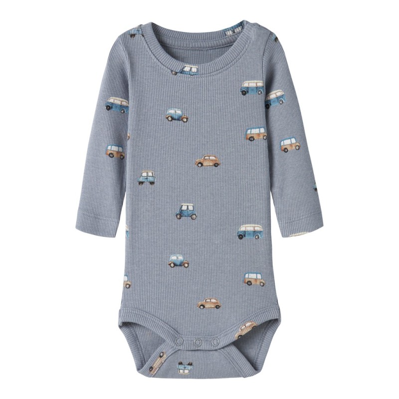 NAME IT BABY Ottoman langærmet body - Tradewinds