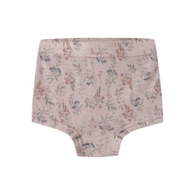 NAME IT MINI Wang uld underbukser - Violet Ice / FLOWERS / LEAFS