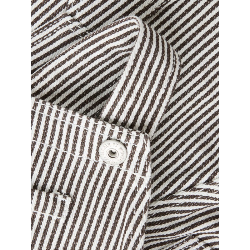 NAME IT BABY Nola loose fit overalls - White / Stribes / DELICIOSO